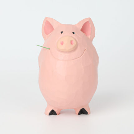 Handmade wooden Romantic Pig Y